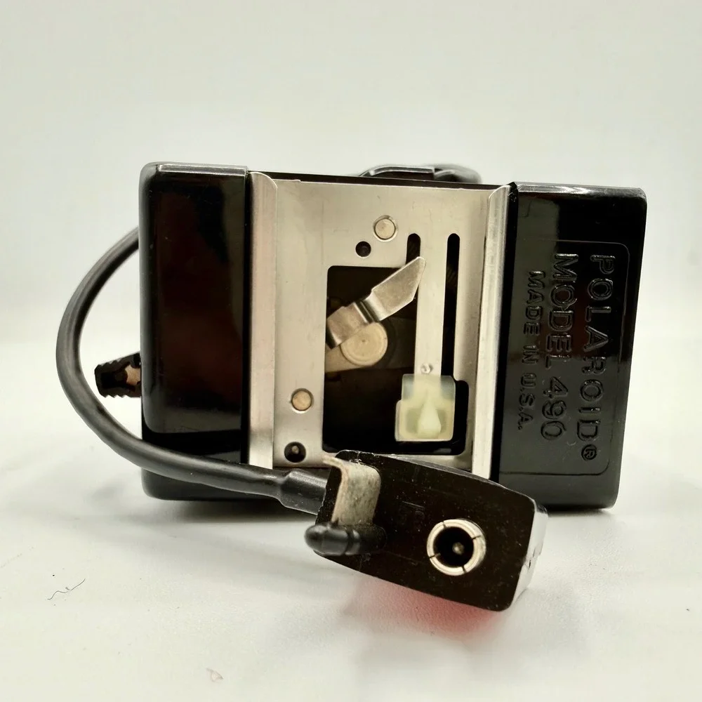 Polaroid Focused Flash Model 490 Vintage Camera Accessory Black Made in USA